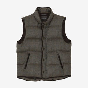 Cashmere Tweed Down Vest