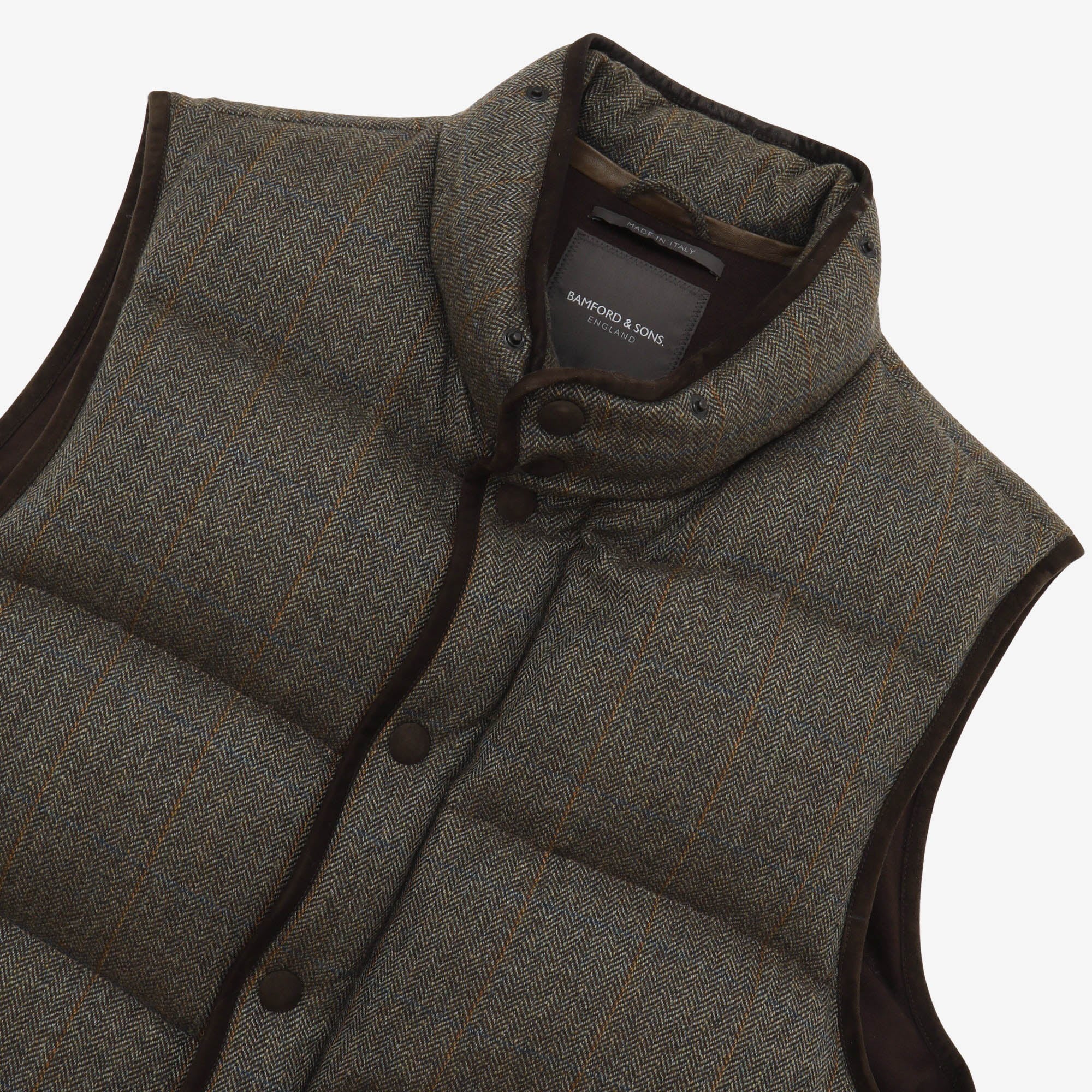 Cashmere Tweed Down Vest