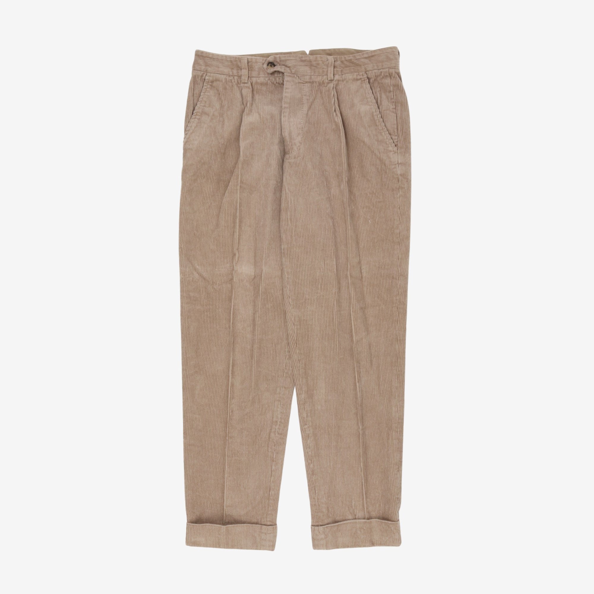 Pleated Corduroy Trousers (34W x 30L)