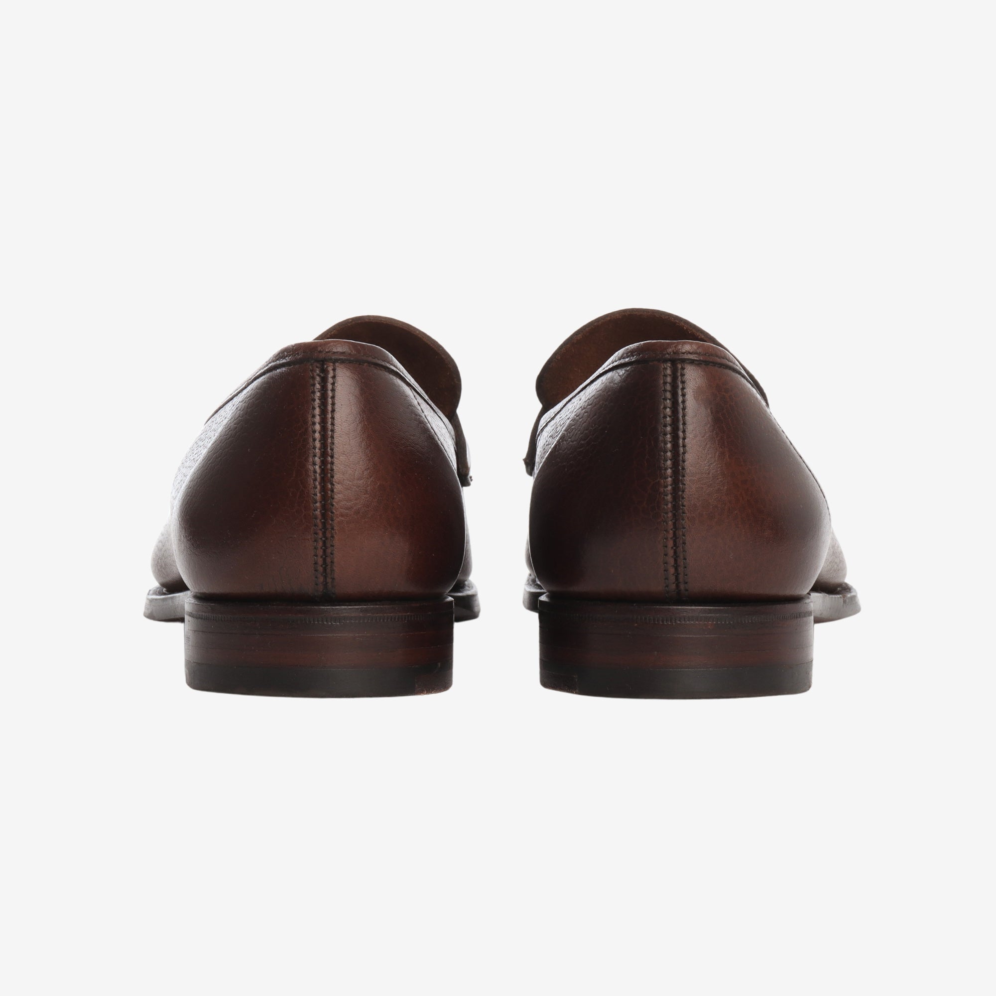 Grained Leather Penny Loafers + Trees