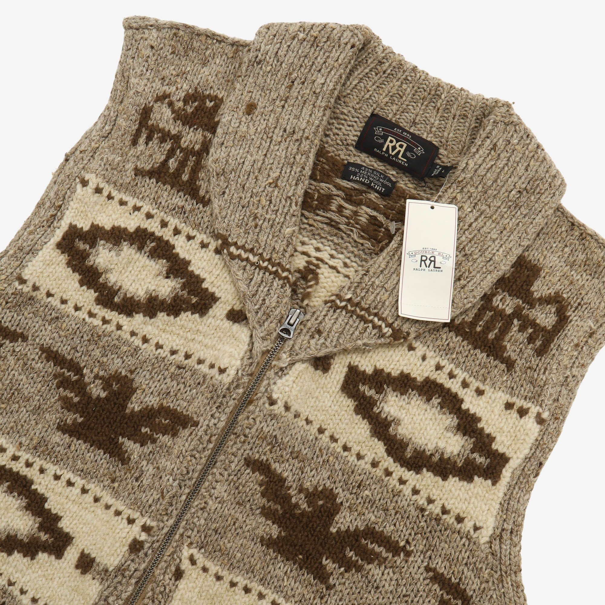 Cowichan Sleeveless Hand Knit