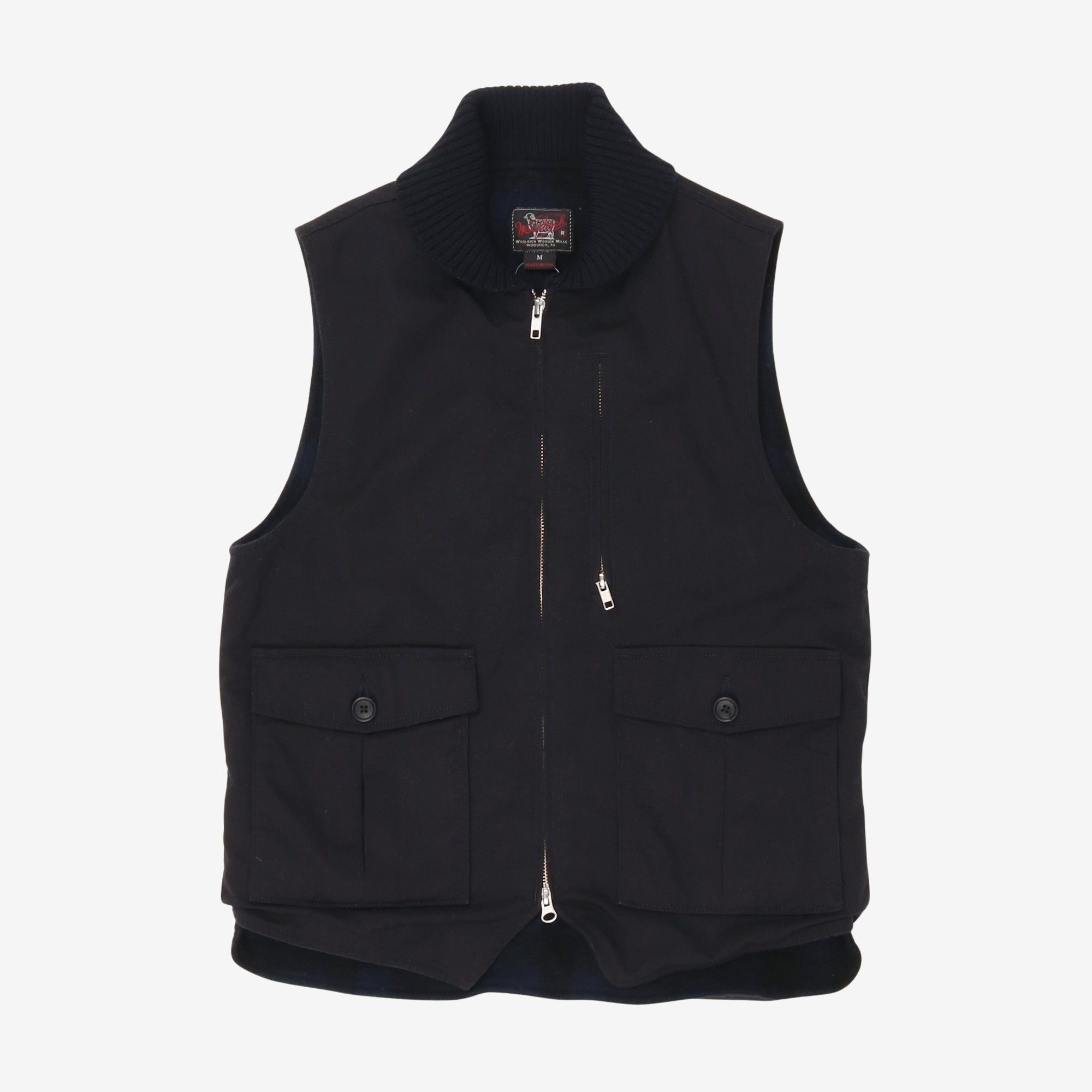 Cotton Twill Zip Vest