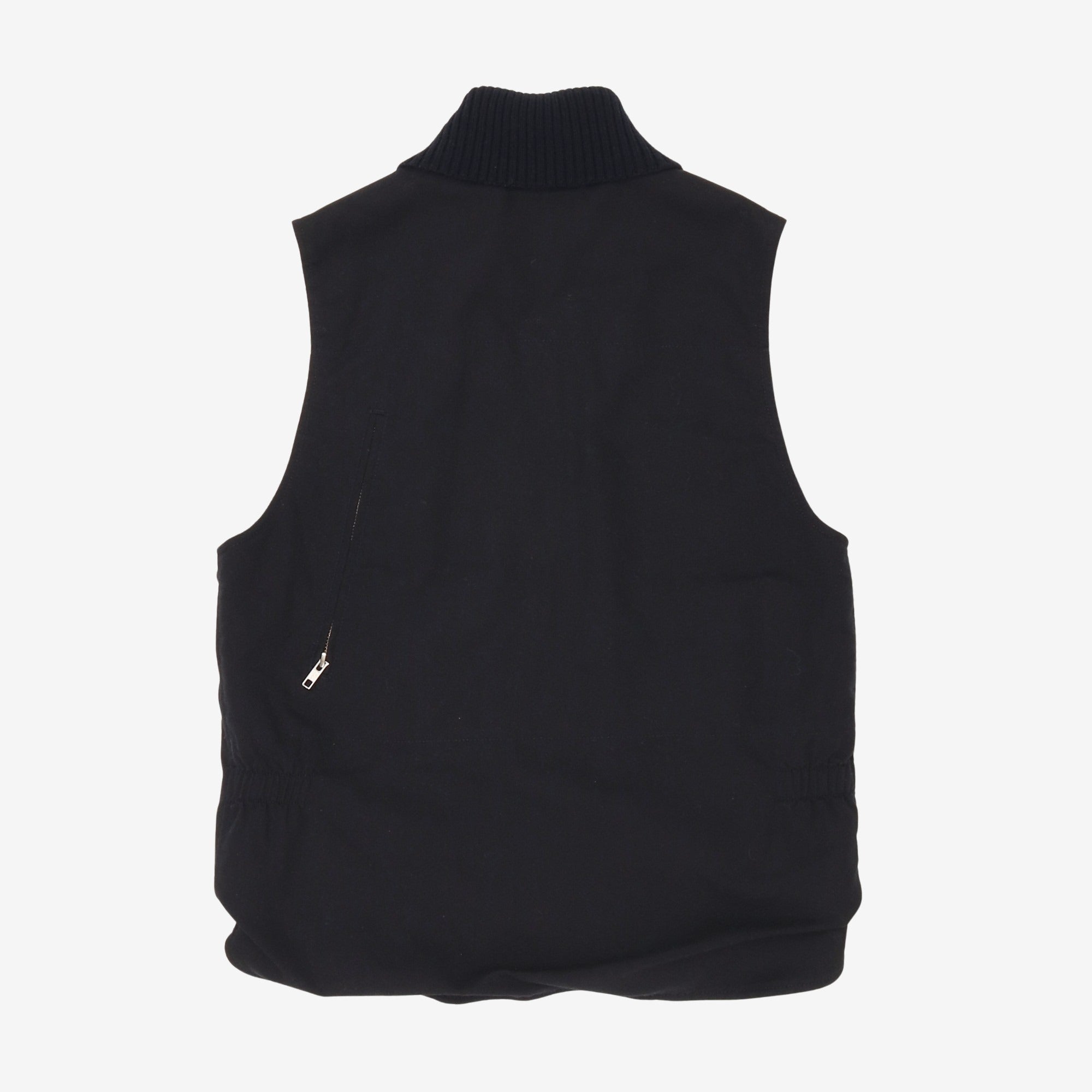 Cotton Twill Zip Vest