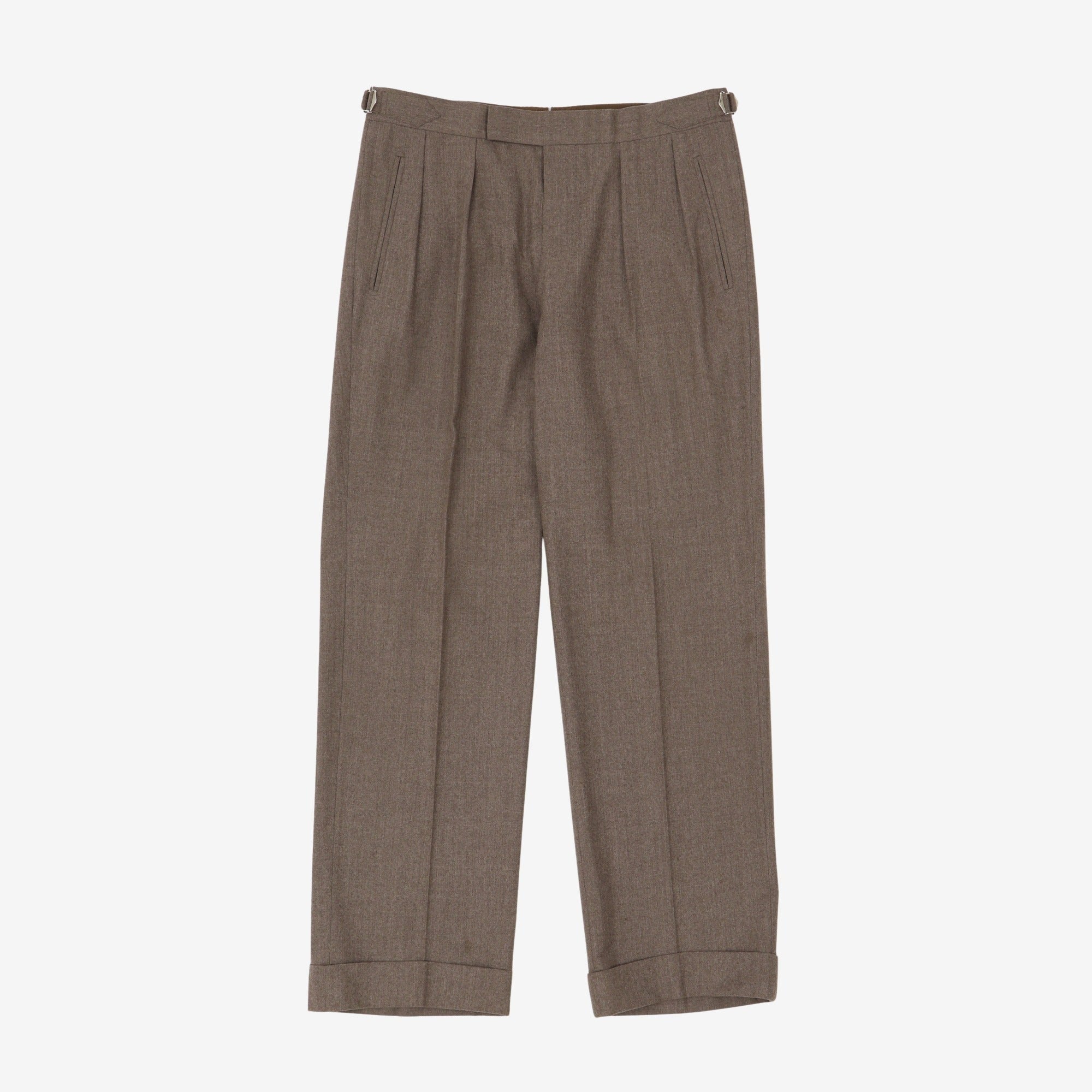 Bespoke Pleated Wool Trousers (33W x 31L)