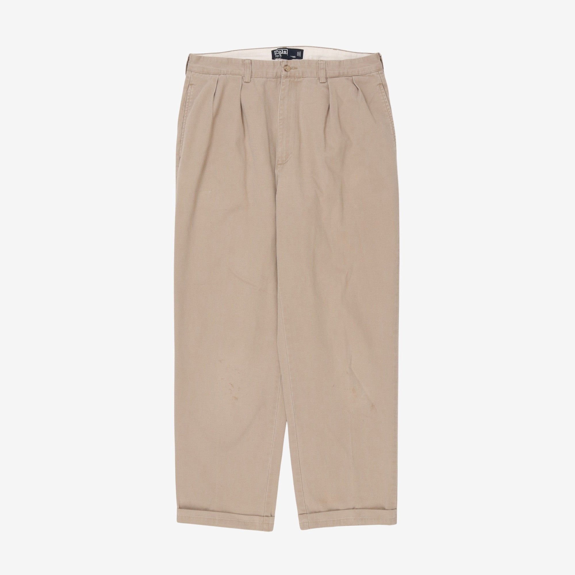 Pleated Cotton Chinos