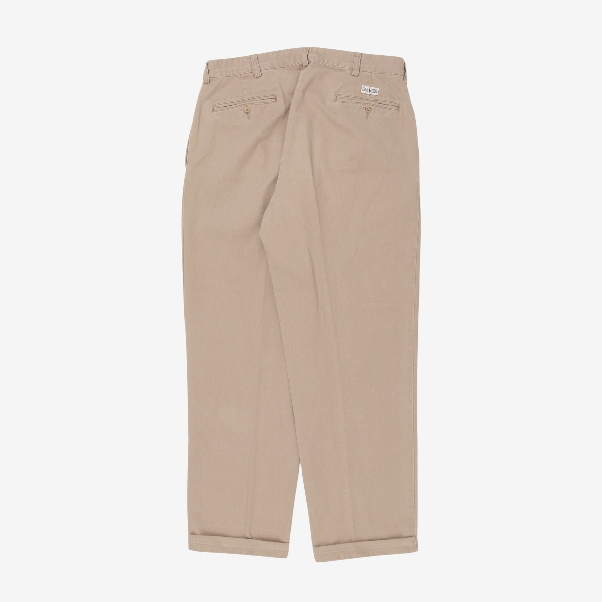 Pleated Cotton Chinos