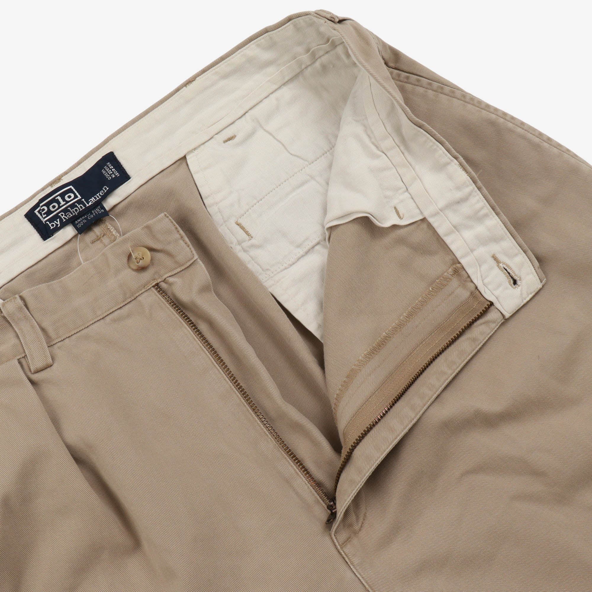 Pleated Cotton Chinos