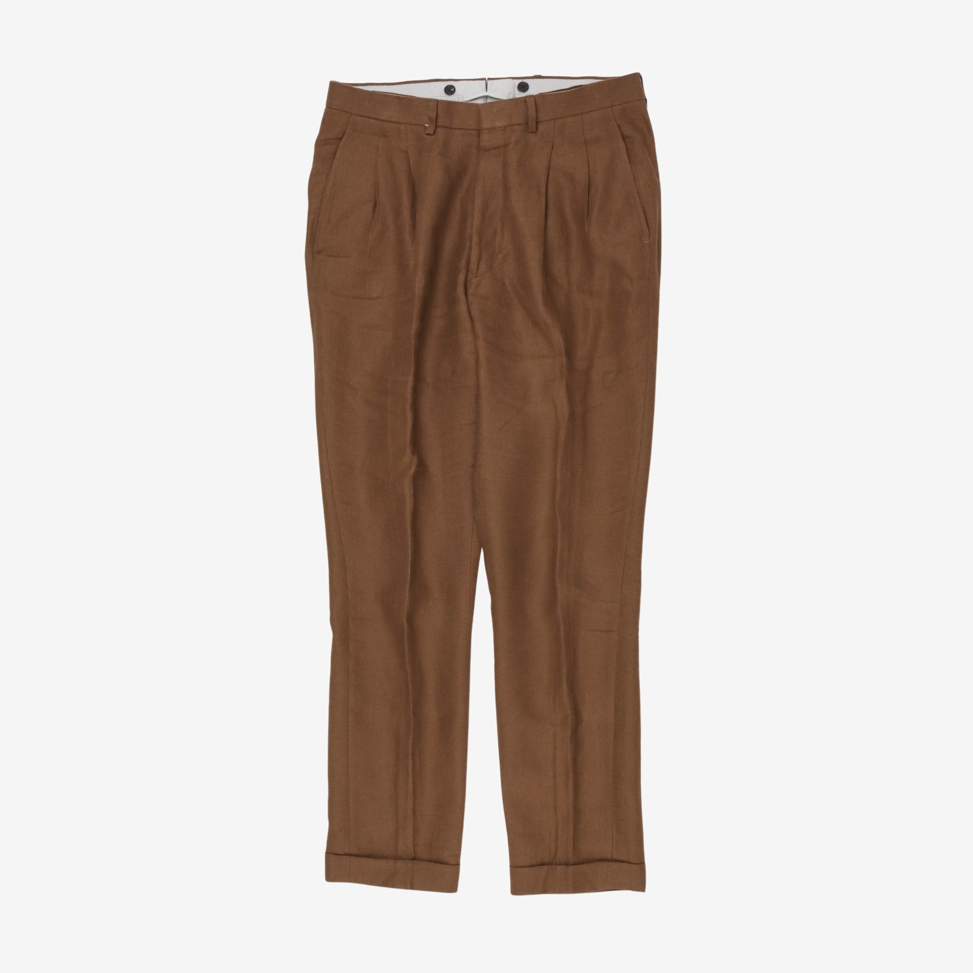 Pleated Linen Trousers