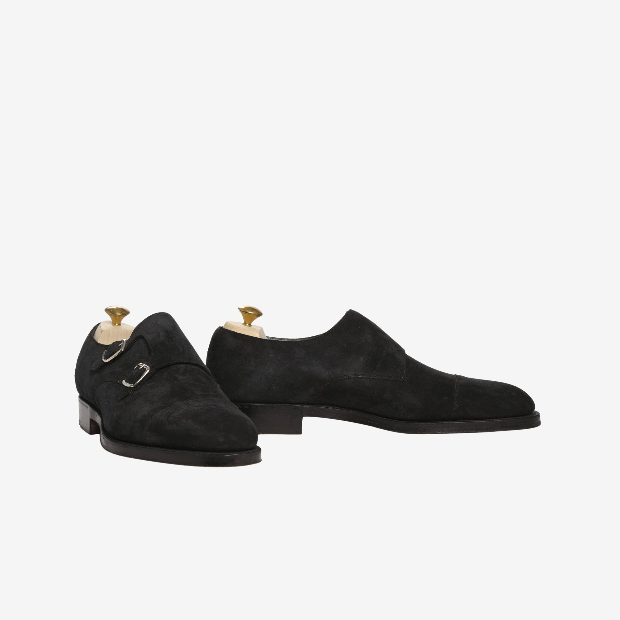 Suede Westminster Monk Strap Shoes