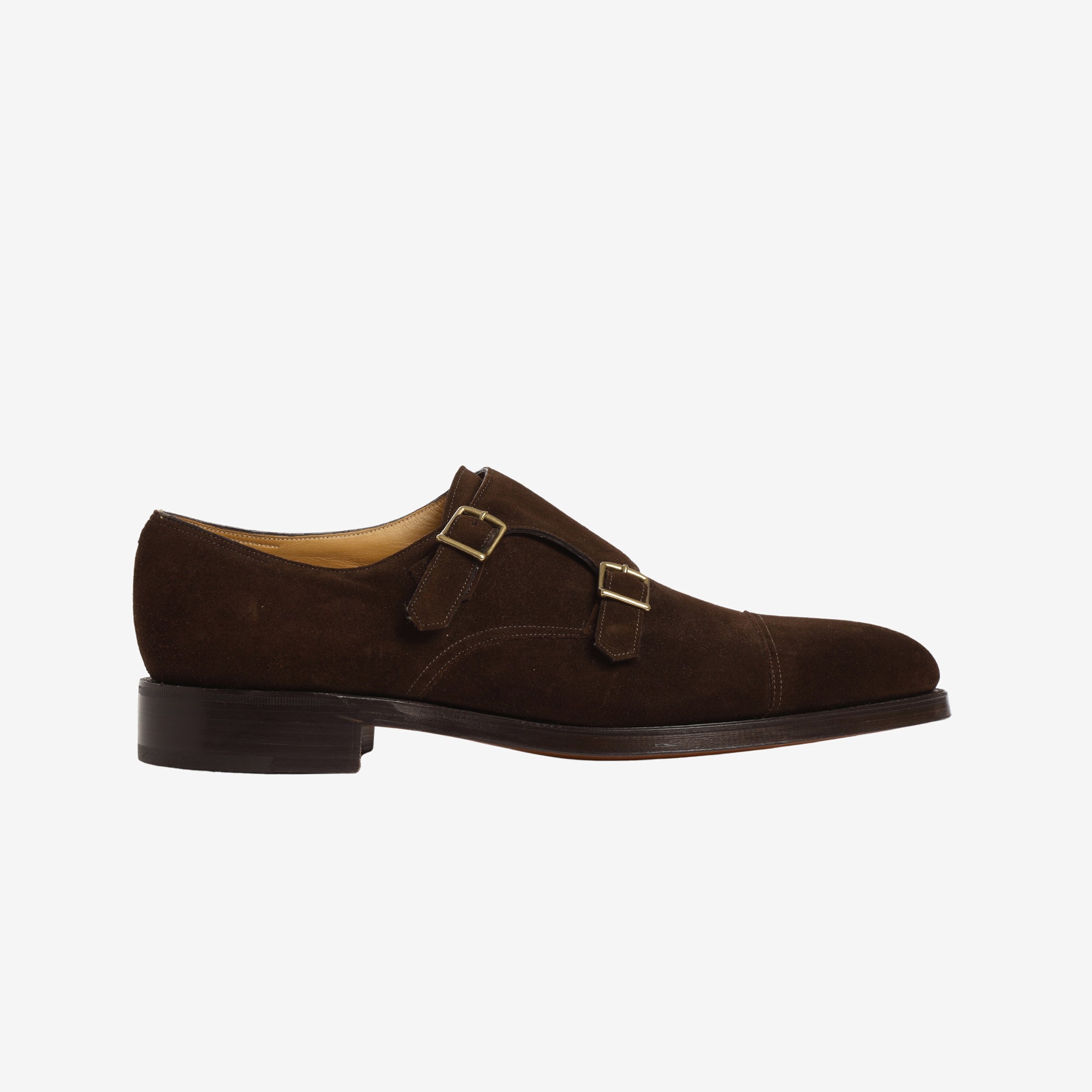 Suede William Monk Strap Shoe