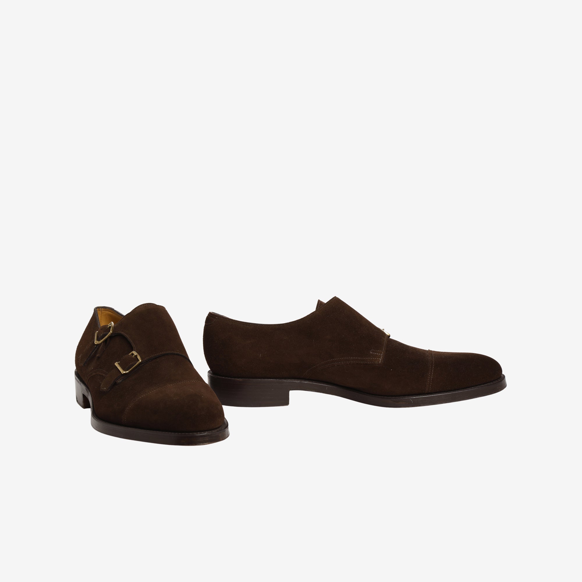 Suede William Monk Strap Shoe