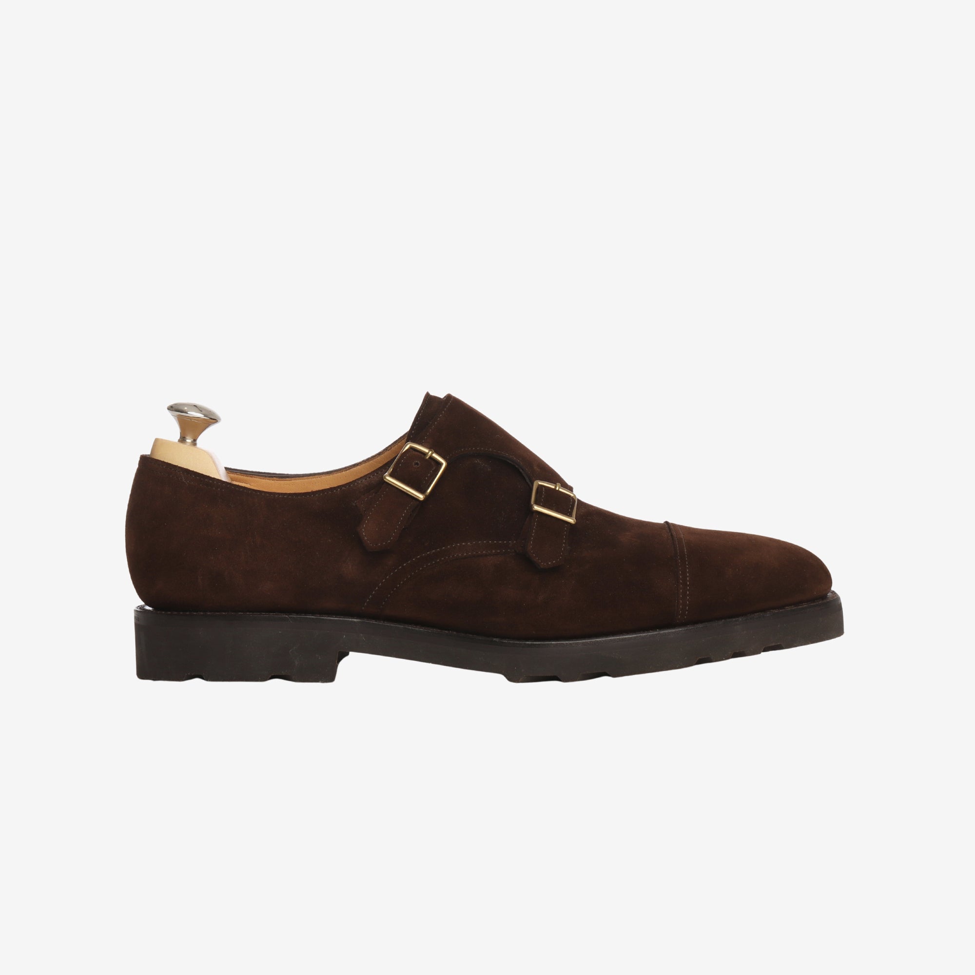 William New Standard Suede Monk Strap + Trees