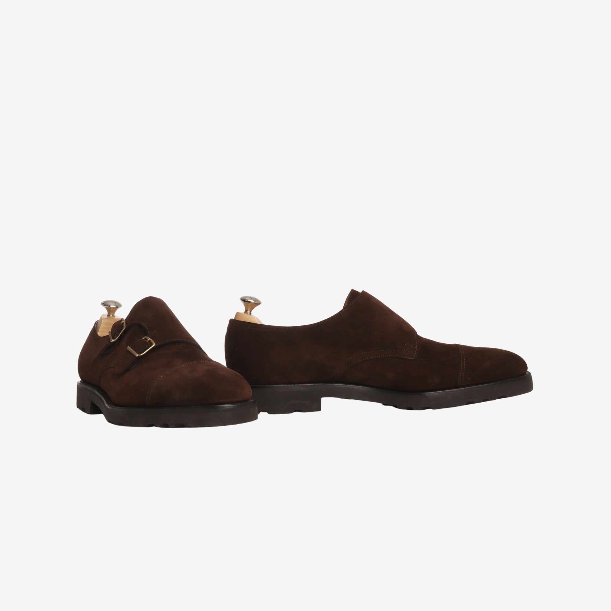 William New Standard Suede Monk Strap + Trees