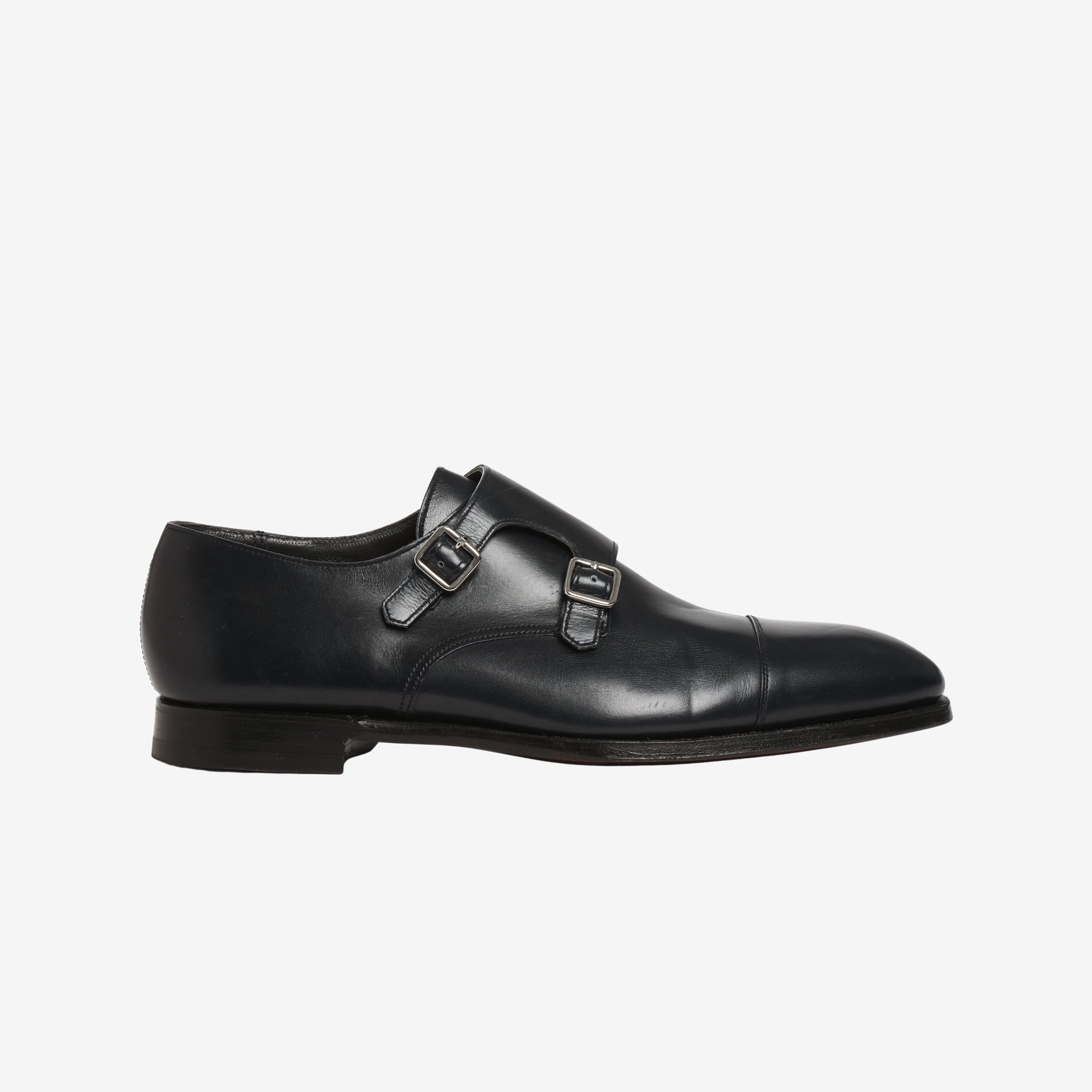 Thomas Cap-Toe Leather Monk-Strap Shoes