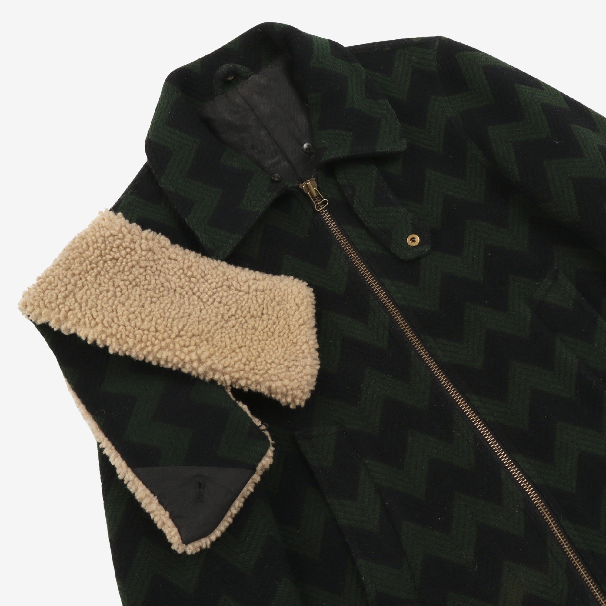 Zig Zag Shearling Jacket