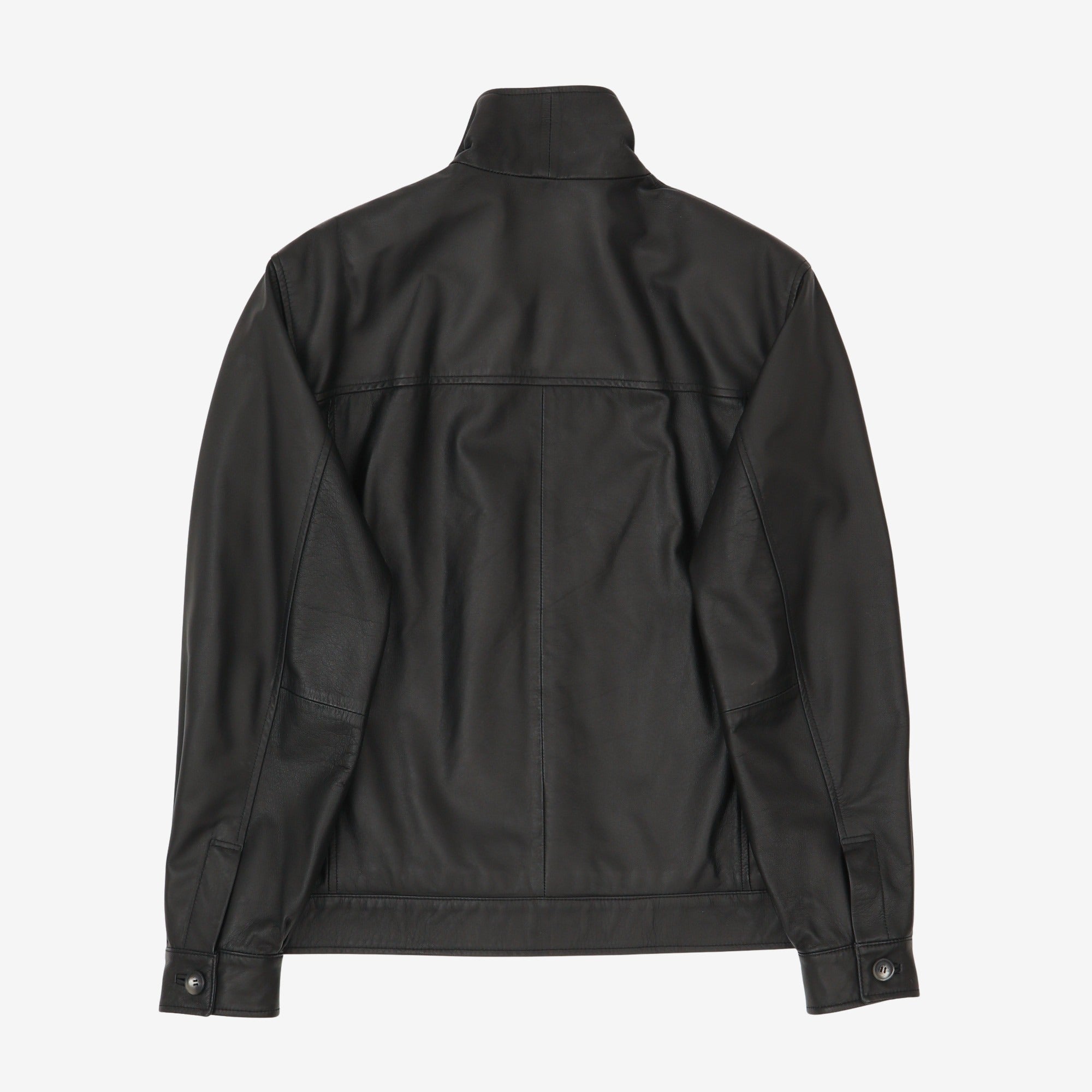 Leather Harrington Jacket