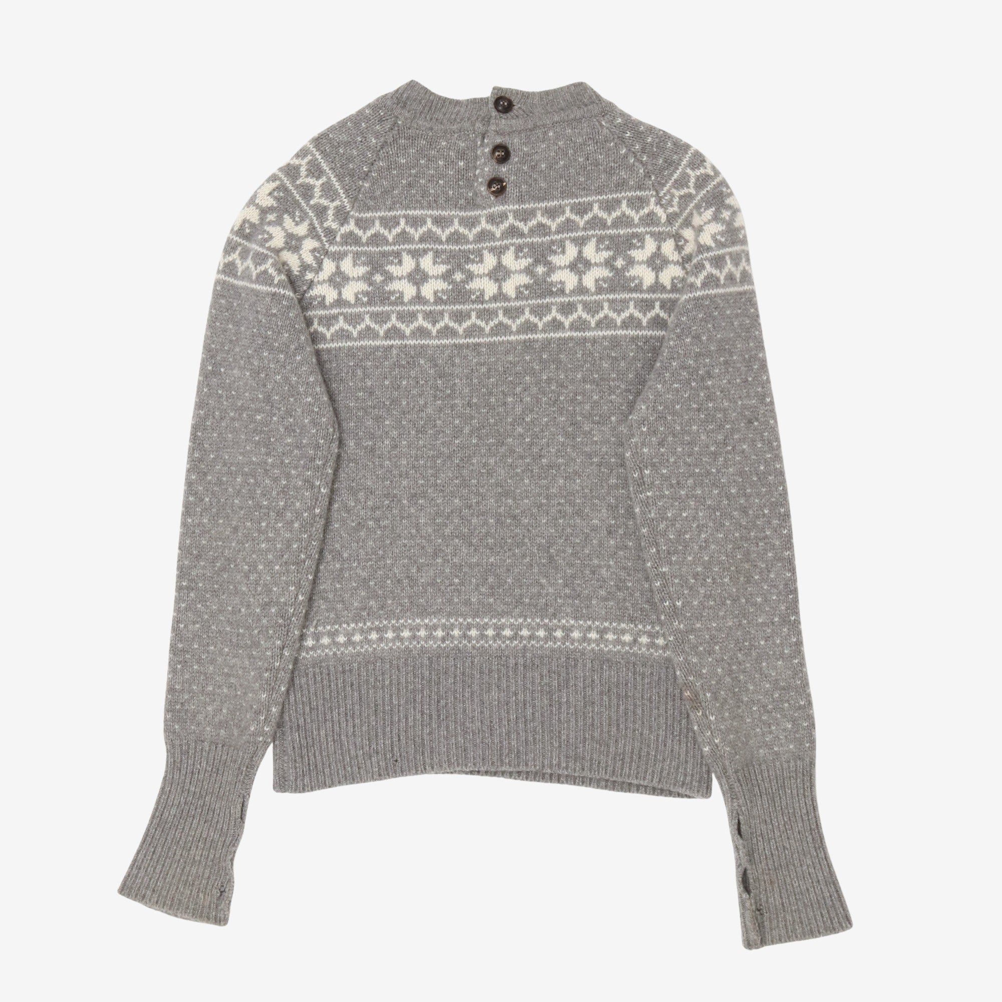 Womens Patterned Cashmere Knit Jumper