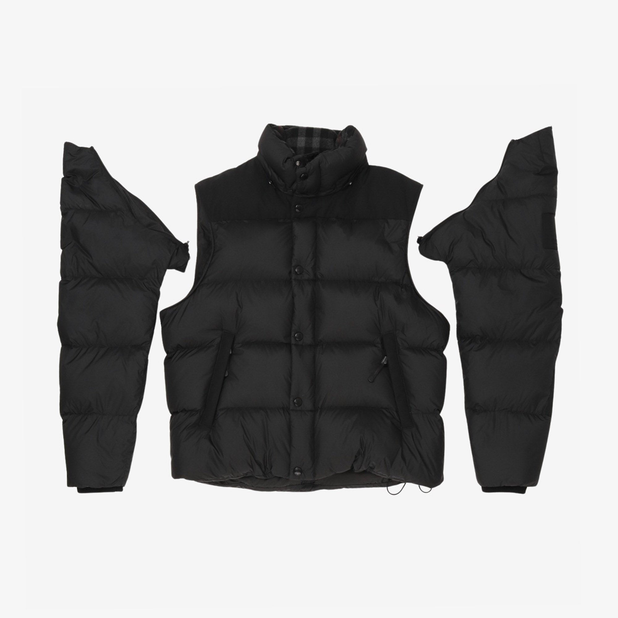 Detachable Sleeve Nylon Puffer Jacket