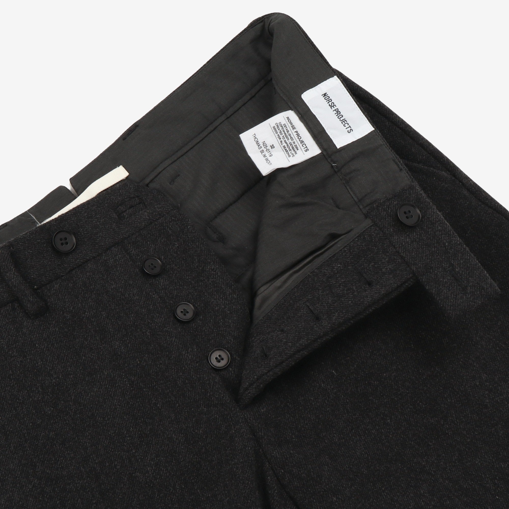 Thomas Slim Wool Trousers