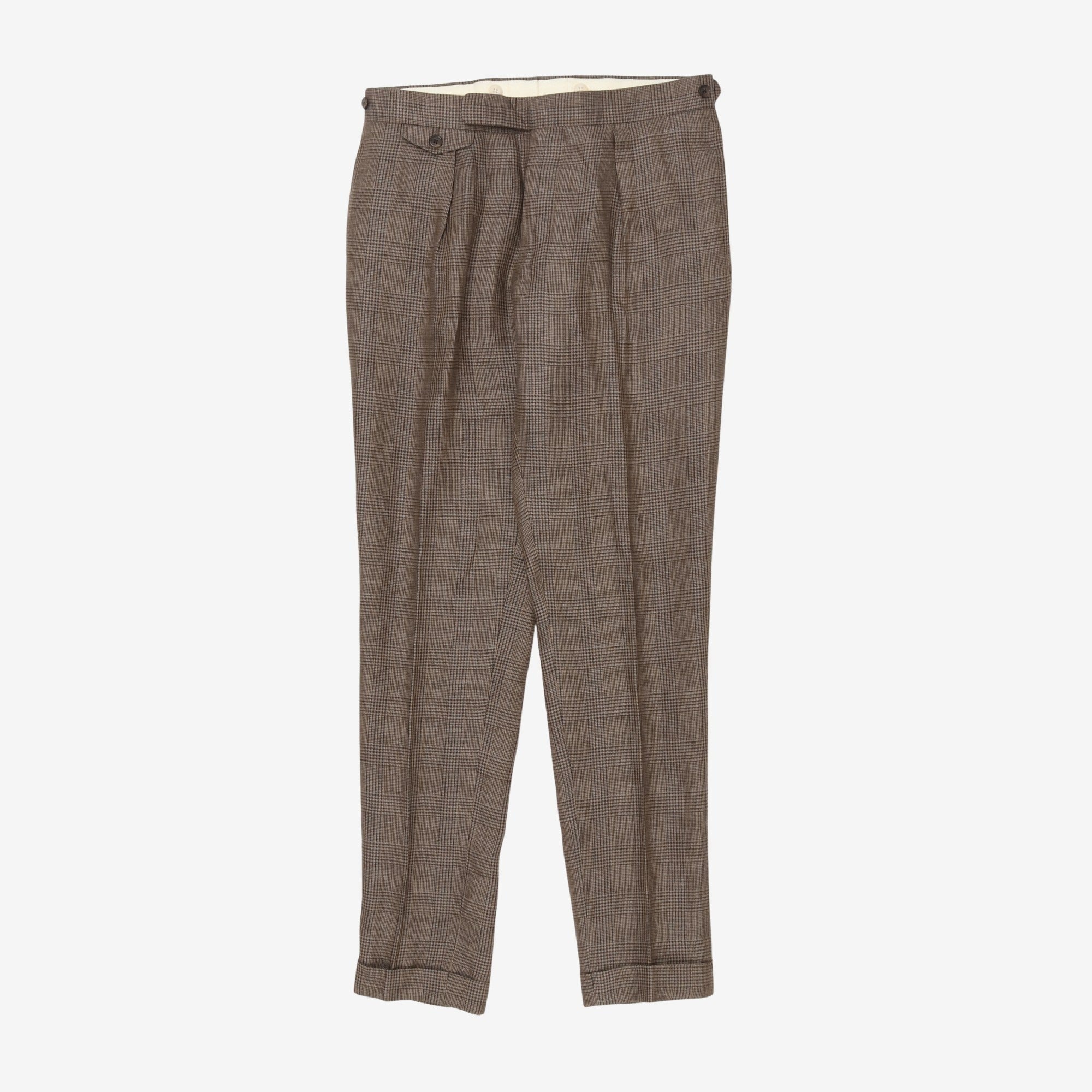 Linen Pleated Trousers