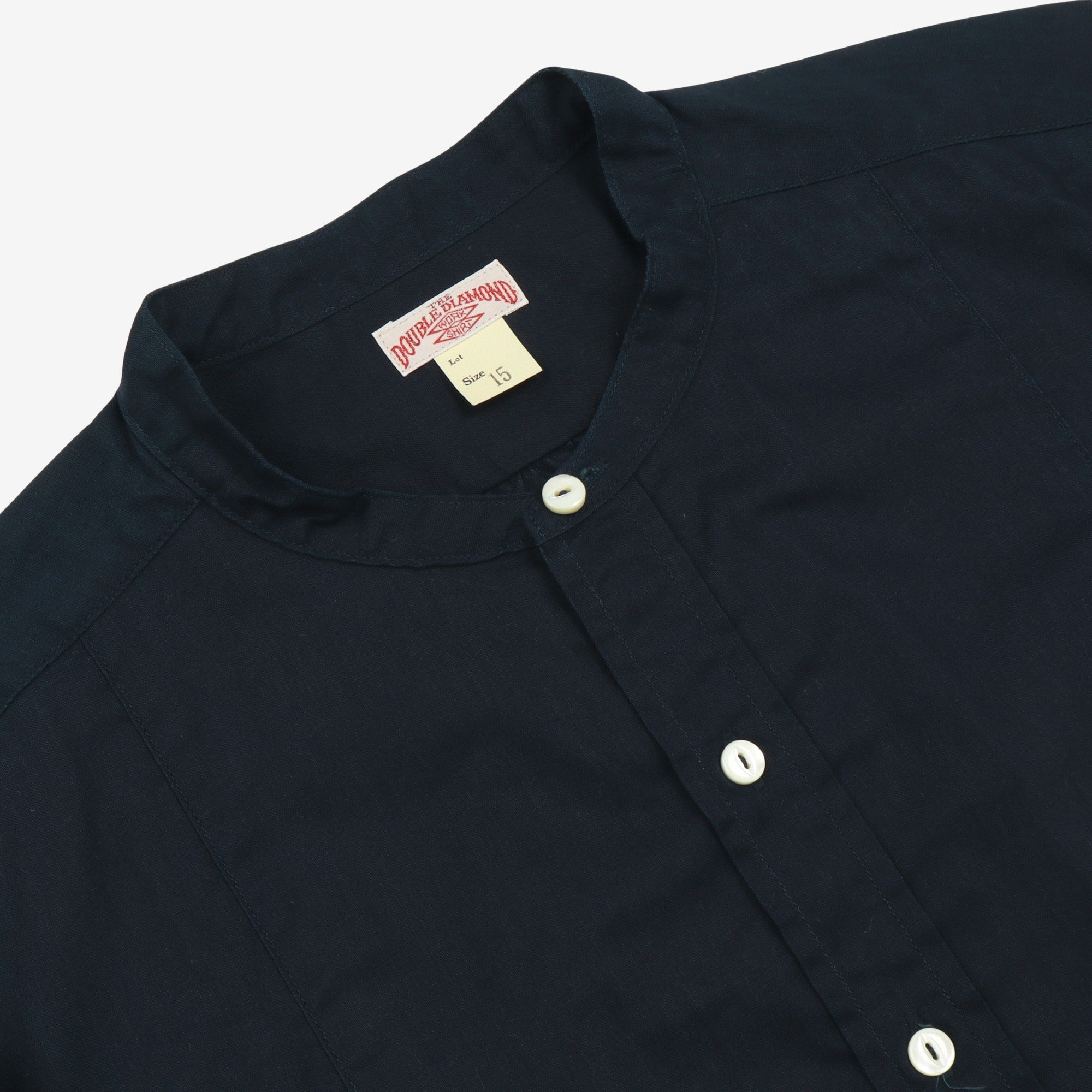 Double Diamond Band Collar Shirt