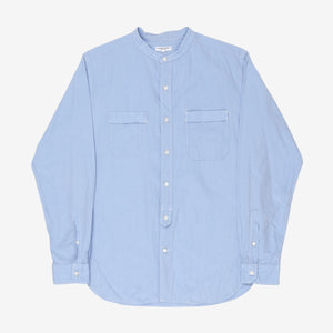 Chambray Collarless Work Shirt