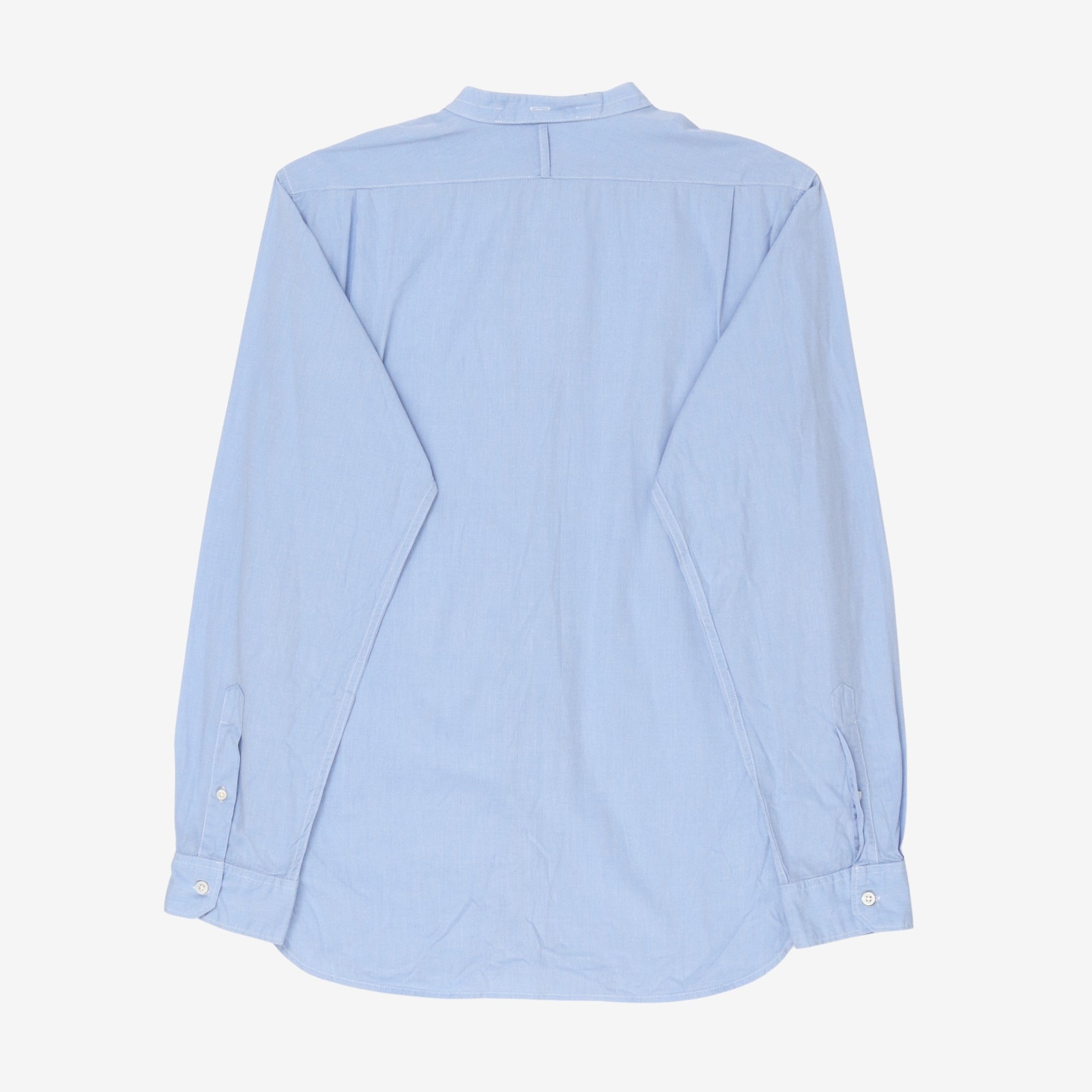 Chambray Collarless Work Shirt