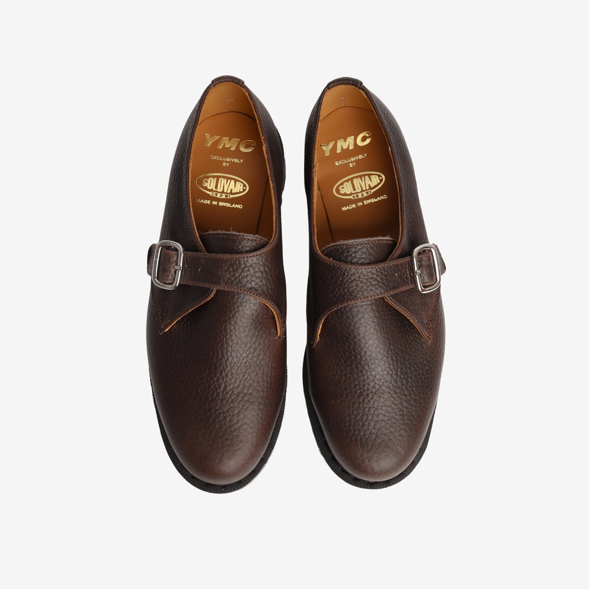 YMC Monk Strap Grain Leather